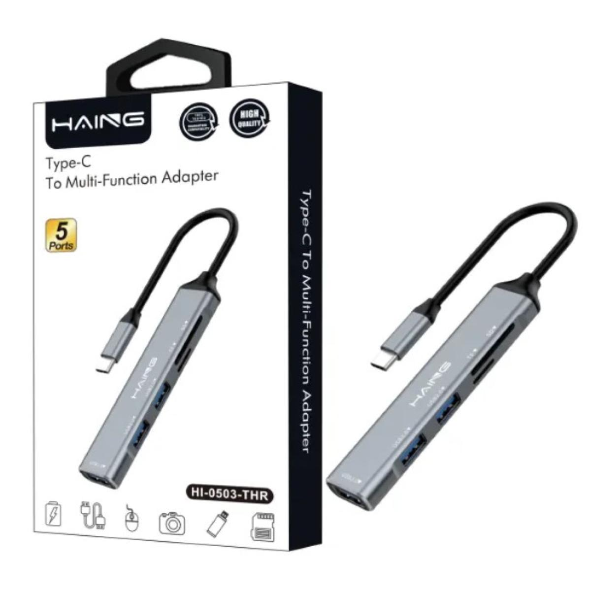 HAING HI-0503-THR 5-in-1 USB To Multi-Function Adapter HAING HI-0503-THR 5-in-1 USB To Multi-Function Adapter